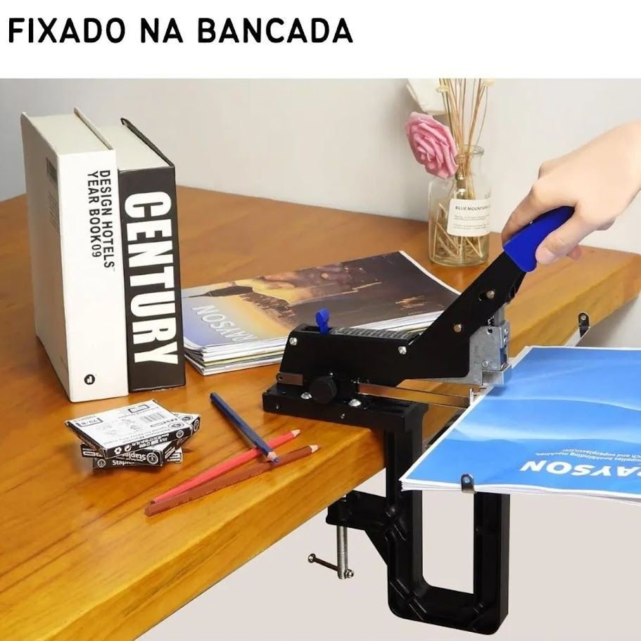 Ver imagem 3 de Grampeador Cavalo Manual de Bancada Plano e Dorso até 60fls