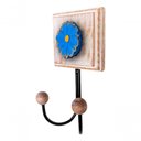 Ver imagem 3 de Kit Banheiro 5 Peças Artesanal Rústico Flor de Madeira 3d Anúncio com Variação Cor Azul