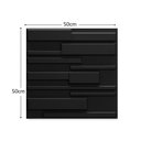 Ver imagem 4 de Placa Pianel PVC Vienna Preto 3d Revestimento de Parede Decorativa 50cm