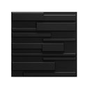 Ver imagem 1 de Placa Pianel PVC Vienna Preto 3d Revestimento de Parede Decorativa 50cm