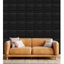 Ver imagem 3 de Placa Pianel PVC Vienna Preto 3d Revestimento de Parede Decorativa 50cm