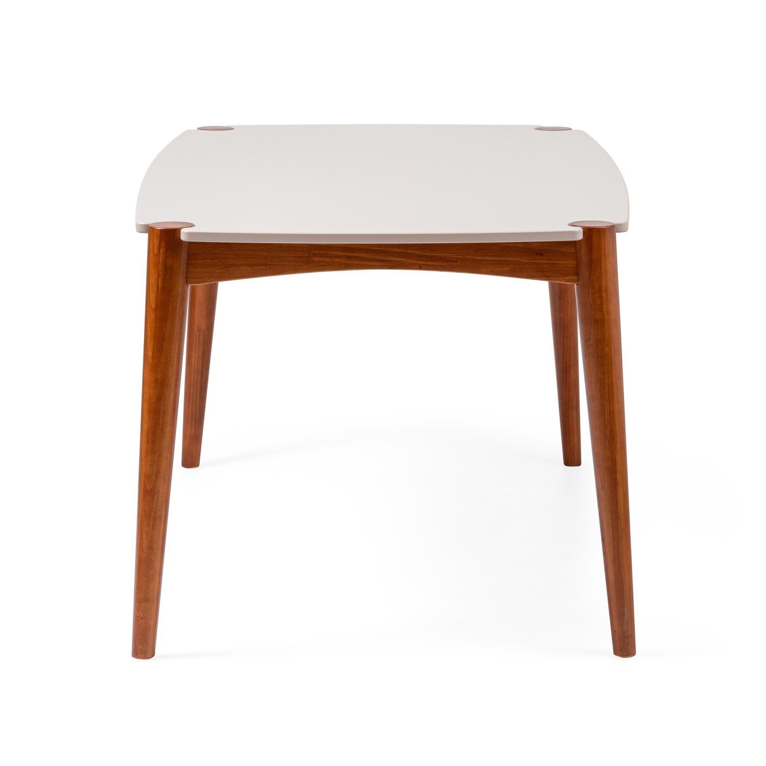 Mesa de Jantar 6 Lugares Madeira Maciça Laqueada cor Garapa e Capuccino 160 Cm Jobim - 16