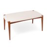 Mesa de Jantar 6 Lugares Madeira Maciça Laqueada cor Garapa e Capuccino 160 Cm Jobim - 15