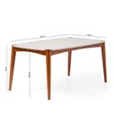 Ver imagem 3 de Mesa de Jantar 6 Lugares Madeira Maciça Laqueada cor Garapa e Capuccino 160 Cm Jobim Yescasa