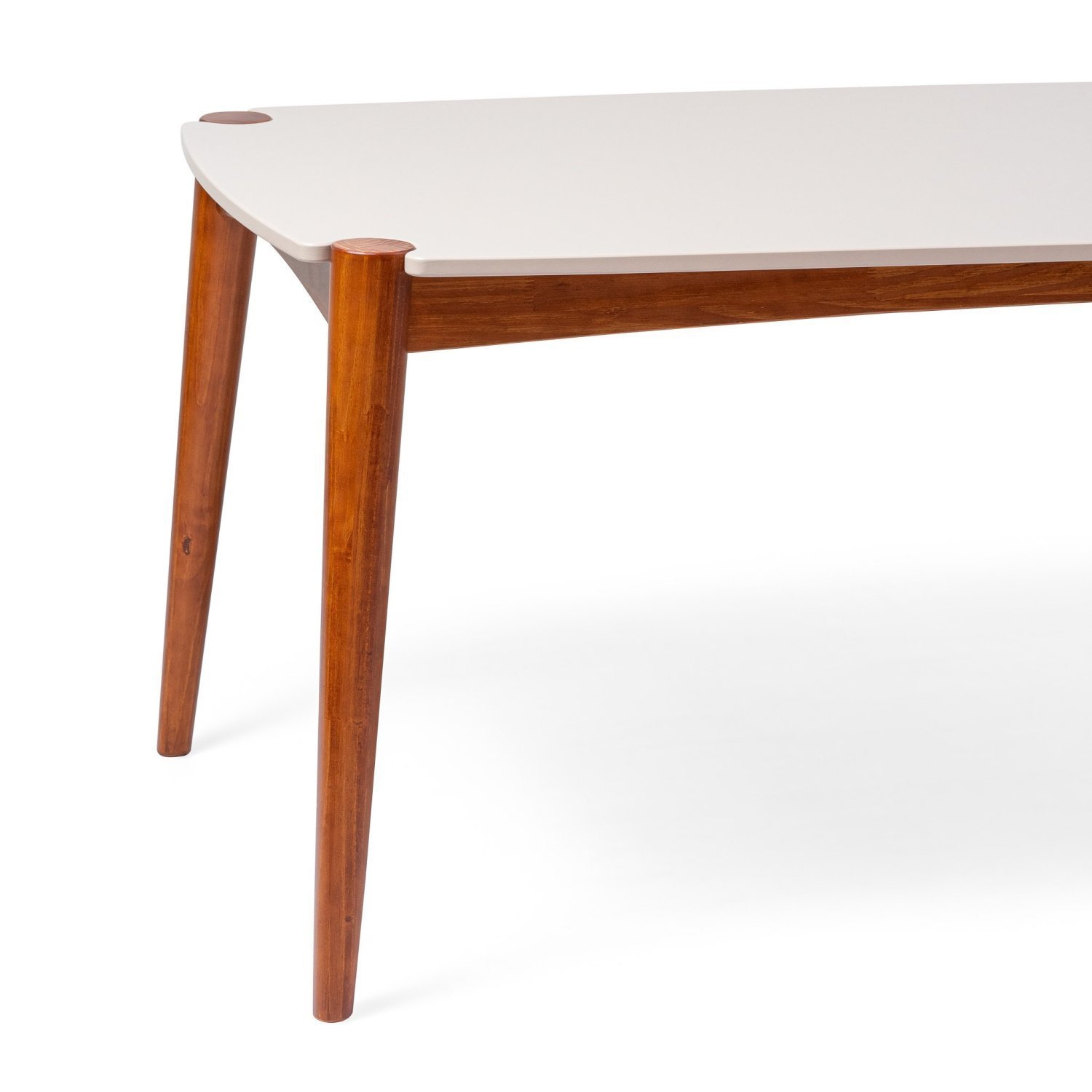 Mesa de Jantar 6 Lugares Madeira Maciça Laqueada cor Garapa e Capuccino 160 Cm Jobim - 8