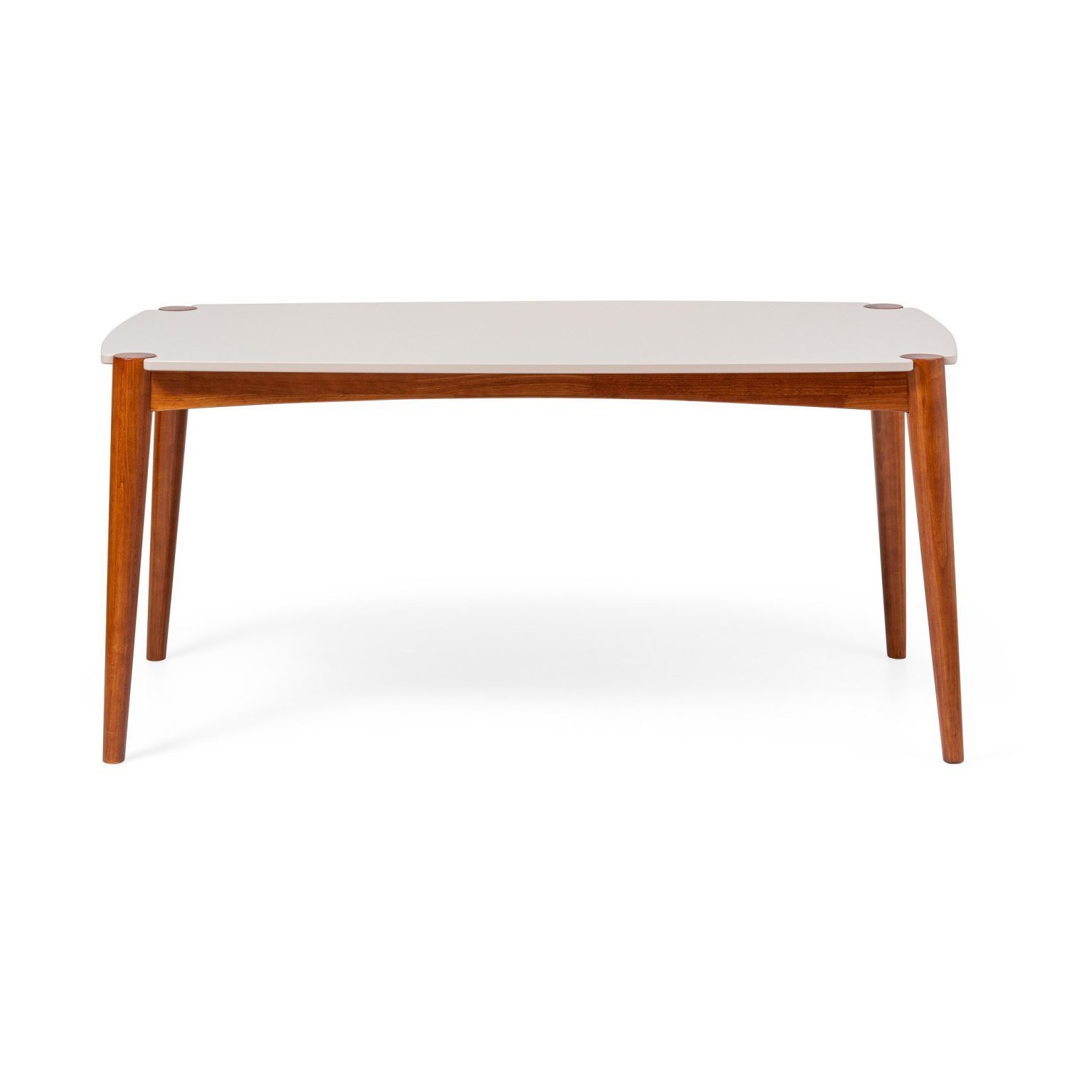 Mesa de Jantar 6 Lugares Madeira Maciça Laqueada cor Garapa e Capuccino 160 Cm Jobim - 17