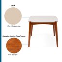 Ver imagem 7 de Mesa de Jantar 6 Lugares Madeira Maciça Laqueada cor Garapa e Capuccino 160 Cm Jobim Yescasa