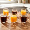 Ver imagem 1 de Jogo Copos de Vidro Xícara Caneca de 250ml Conjunto Kit 6pçs