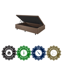 Ver imagem 5 de Cama Box Baú 96x203x34 Cm Solteirão Linho com Pistão a Gás