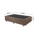 Ver imagem 2 de Cama Box Baú 96x203x34 Cm Solteirão Linho com Pistão a Gás