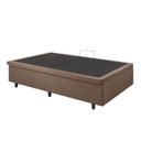 Ver mais imagens de Cama Box Baú 96x203x34 Cm Solteirão Linho com Pistão a Gás