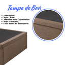 Ver imagem 7 de Cama Box Baú 96x203x34 Cm Solteirão Linho com Pistão a Gás