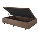 Ver imagem 3 de Cama Box Baú 96x203x34 Cm Solteirão Linho com Pistão a Gás