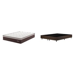 Conjunto Cama Box Queen Rony Com Molas Ensacadas 158x198x69cm - 2