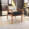 Kit 02 Poltronas Decorativa Sala Estar Madeira Tela Sintética Tropea Couríssimo Preto - Lyam Decor - 2