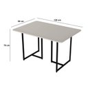 Ver imagem 2 de Mesa para Sala de Jantar 118x80 cm Belle Preto/Off White