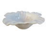 Tigela Campestre Flor Cerâmica Branca Média 33 Cm - 1