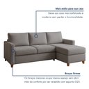 Ver imagem 7 de Sofá com Chaise 4 Lugares Linho Moov Yescasa Cinza Cinza Escuro