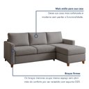 Ver imagem 7 de Sofá 3 Lugares com Chaise Moov Yescasa Linho 