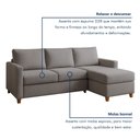 Ver imagem 6 de Sofá com Chaise 4 Lugares Linho Moov Yescasa Cinza Cinza Escuro