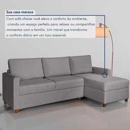 Sofá 3 Lugares com Chaise Moov Yescasa - 6