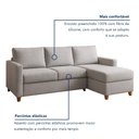 Ver imagem 4 de Sofá com Chaise 4 Lugares Linho Moov Yescasa Cinza Cinza Claro