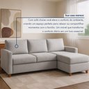 Ver mais imagens de Sofá com Chaise 4 Lugares Linho Moov Yescasa Cinza Cinza Claro