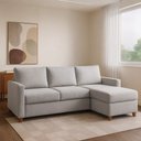 Ver imagem 1 de Sofá com Chaise 4 Lugares Linho Moov Yescasa Cinza Cinza Claro