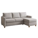 Ver imagem 2 de Sofá com Chaise 4 Lugares Linho Moov Yescasa Cinza Cinza Claro