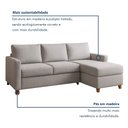 Ver imagem 5 de Sofá com Chaise 4 Lugares Linho Moov Yescasa Cinza Cinza Claro