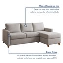 Ver imagem 6 de Sofá com Chaise 4 Lugares Linho Moov Yescasa Cinza Cinza Claro