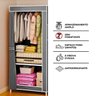 Guarda Roupa Closet Dobrável com Capa de Tecido Cinza - 6