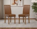 Ver imagem 1 de Kit c/2 Cadeiras Aurea Desm. New Ceval Cinamomo/Corino Ocre