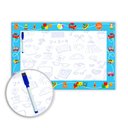 Ver imagem 1 de Lousa Quadro Branco em Pvc Infantil 62x40 Cm - Azul - Ref 08