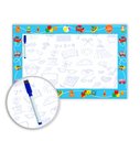 Ver imagem 1 de Lousa Quadro Branco em Pvc Infantil 62x40 Cm - Azul - Ref 08