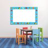 Lousa Quadro Branco em PVC Infantil 62x40 cm - Azul - Ref 08 - 3