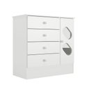 Ver imagem 4 de Quarto de Bebê Completo Guarda Roupa 4 Portas 3 Gavetas com Cômoda e Berço Hera Branco