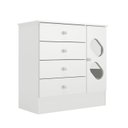Ver imagem 5 de Quarto de Bebê Completo Guarda Roupa 4 Portas 3 Gavetas com Cômoda e Berço Hera Branco