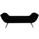 Ver imagem 5 de Kit Cabeceira Cama Box Casal 195 Cm Madrid com Puff Recamier Santorini Bouclê Preto - Lyam Decor
