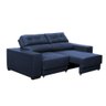 Sofá Retrátil e Reclinável 3 Lugares 1,80m Raissa Suede Azul Rover & Beato - 4