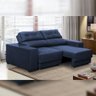 Sofá Retrátil e Reclinável 3 Lugares 1,80m Raissa Suede Azul Rover & Beato - 5
