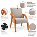 Ver imagem 4 de Poltrona Decorativa Veludo Duda Espresso Móveis Bege Marfim