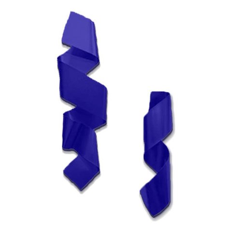 Kit Decoração 02 Esculturas Parede Abstrato Sala Hall Escritório Loja Home Decor Azul