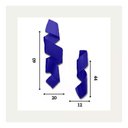 Ver imagem 3 de Kit Decoração 02 Esculturas Parede Abstrato Sala Hall Escritório Loja Home Decor Azul