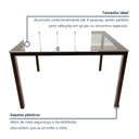 Ver imagem 5 de Conjunto Sala de Jantar 4 Lugares Retangular Tampo de Vidro 120X85cm Mesa Smart com Cadeiras Lodelô