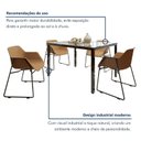 Ver imagem 6 de Conjunto Sala de Jantar 4 Lugares Retangular Tampo de Vidro 120x85cm Mesa Smart com Cadeiras Lodelô Preto/Pinus
