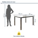 Ver imagem 4 de Conjunto Sala de Jantar 4 Lugares Retangular Tampo de Vidro 120X85cm Mesa Smart com Cadeiras Lodelô