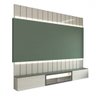 Painel para Tv 85 Polegadas Imperator 3 Portas 100% Mdf com Led Off White/verde - Panorama Móveis - 3