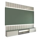 Ver imagem 3 de Painel para Tv 85 Polegadas Imperator 3 Portas 100% Mdf com Led Off White/verde - Panorama Móveis