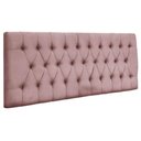 Ver imagem 1 de Painel Suspenso Cabeceira Dubai 1,28m para Cama Viúva Solteirão Suede Rosa - Aurora Line